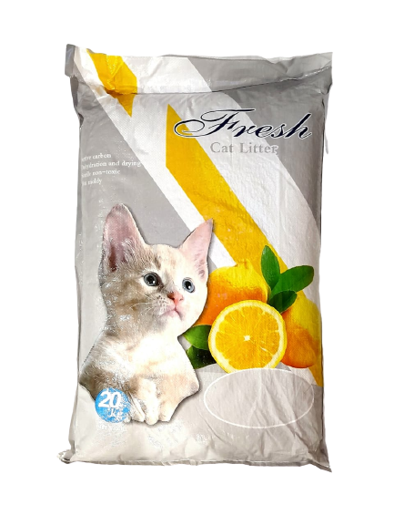 رمل فريش لفضلات القطط 20kg — ليمون 🍋