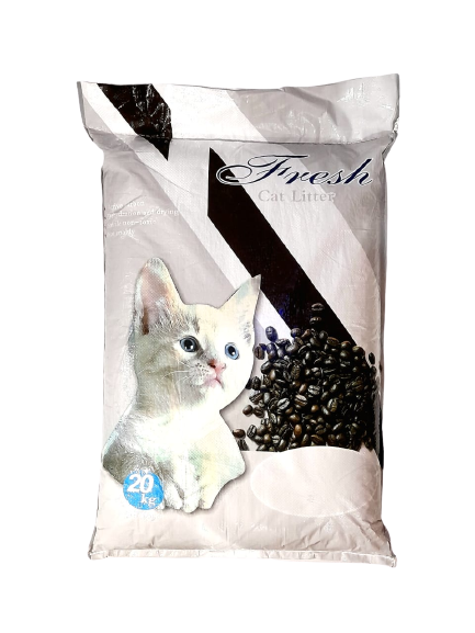 رمل فريش لفضلات القطط 20kg — قهوة ☕️